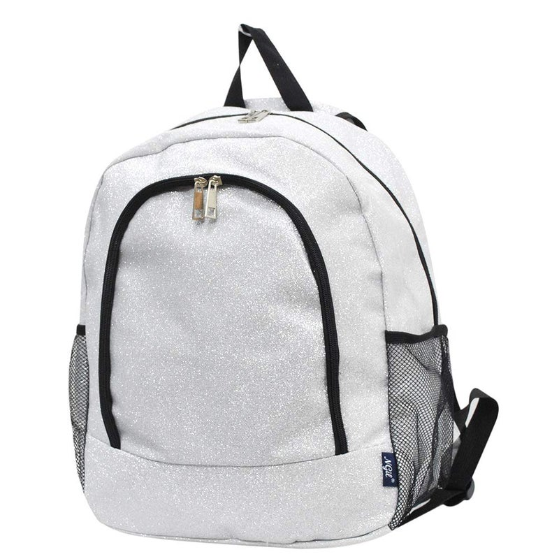 NGIL Canvas School Backpack (Glitter-Silver) - Image 1